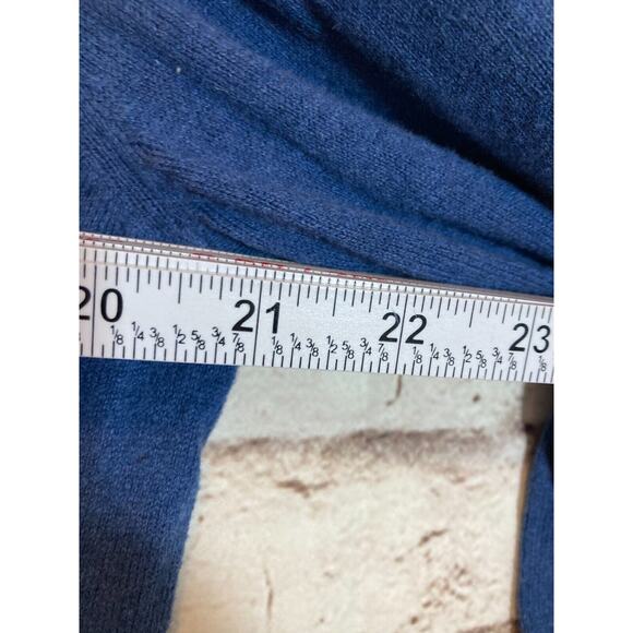 Daniel Hechter Paris Sweater Mens Large Blue Cotton & Cashmere Pullover - Picture 6 of 11